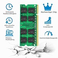 Motoeagle 4GB Kit (2x2GB) DDR2 800 PC2 6400 6400S 2GB SODIMM 200-Pin 1,8V CL6 Non-ECC Unbuffered Notizbuch Arbeitsspeicher – Ansicht 4