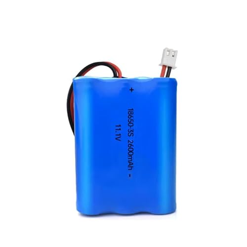 11.1V 2600mAh Li-ion Battery Pack RC Replacement Rechargeable Battery Pack Built-in 18650 * 3 Cell for Cars Airplane DIY, Fishing lights,Doorbell,Handheld Fan, Radio, Speakers, etc.