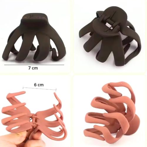 Kit Piranha Prendedor Presilha Pregadeira de Cabelo Acessório Luxo Estilo Polvo Moderno Acetinado (K