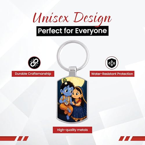 Image of Stylish Metal Keychains with Permanent Glossy Print - Inspirational Quotes & Spiritual Designs - Perfect Key chains for loved ones, Personal Use, Gifts & Return Gifts