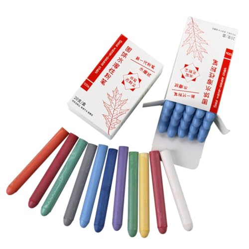 BCOATH 20Pcs Water Soluble Dustless Chalk for Teaching Home Use Vibrant Colored Chalk for Blackboard for Art Projects Drawing and Classroom Activities