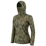 Hartena Women's Camo Hunting Hoodie with Face Mask UPF 50+ Quick Dry Shirt