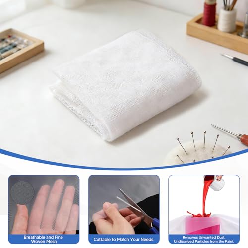 Image of Wet Felting Net for Wool Craft - 82x55cm Nylon Mesh Felting Tool, Reusable Needle Felting Mat for DIY Projects, Felting Supplies and Accessories