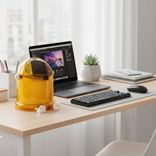 Poubelle d'ordinateur en ABS permanent et PET au design minimaliste - 4