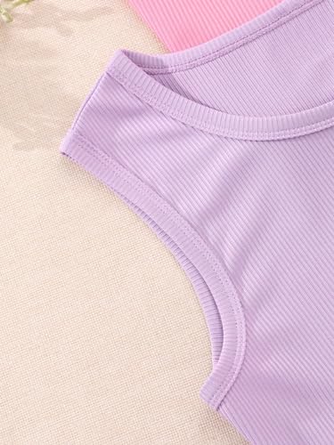 SHENHE Girl's 3 Pack Crew Neck Ribbed Knit Tank Sleeveless Basic Cute Summer Tanks Tops4