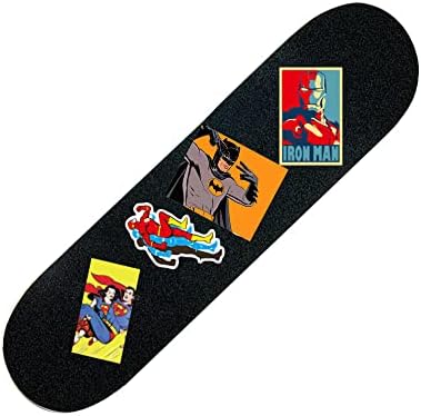 Kaderas 50 Superhero Stickers for Laptop Bike Scooter Skateboard, Vinyl Marvel Stickers for Teens Boys Girls Children Adults (Super A)
