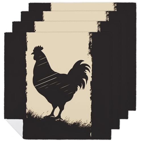 Servilletas de Tela Cuadradas Estilo Floral 47.5x47.5 cm Pack 4 miniatura 1