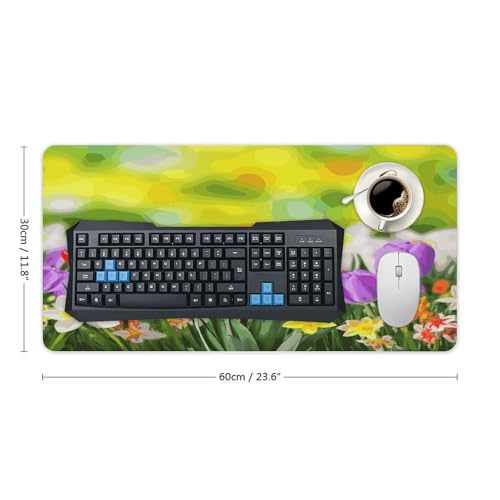 Spring Flowers Desk Pad con base de goma grande miniatura 2
