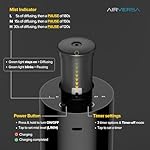 Waterless Diffuser for Essential Oil, Battery Operated Nebulizer, 0.7 Fl.Oz./ 20mL Capacity, Mini Scent Air Machine, 3 Countdown Timers & 3 Mist Levels for Home, Room, Car, Office - AN6 White - Image 3