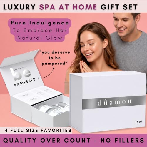 Luxury Spa Gift Set For Women - Dûamou IV01 Rejuvenating Pampering Self-care Skincare Set | Premium Gift Box with 4 Full-Size Products, Perfect Gifts for Women - Image 2