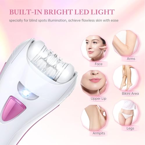 Epilator-for-Women-Facial-Epilator-Cordless-Epilators-for-Face-Body-Hair-Rechargeable-Face-Epilator-with-LED-Light-Womens-Hair-Removal-Painless-Mini-Epilator-for-Facial-Armpit-Leg-Bikini-Area