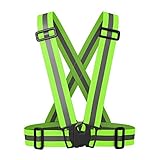 AISIBO Reflective Vest Running Gear - Safety Reflector Strap Bands - High Visibility Elastic...
