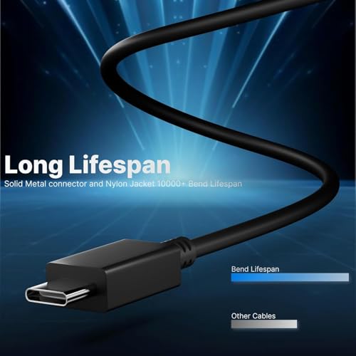 Image of Original USB C to Type C,Fast Charging Cable High Speed Data Transfer Compatible with Galaxy M35 /M15 /F15 /A15 /A14 /M14 /F14 /M34 /F34 /A34 /A54 /S21 Fe /S22 /S23 /S24 /S25 Plus Ultra,Black, 1M