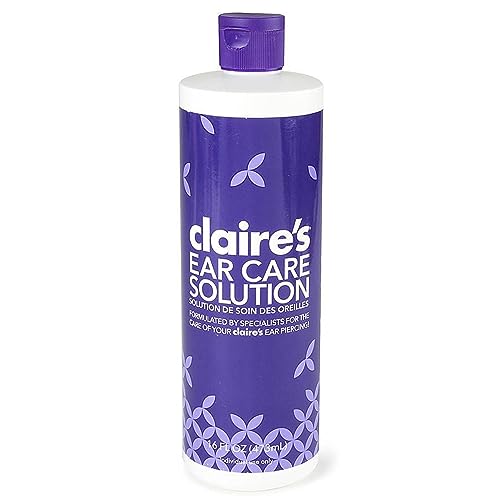 Claire's Standard Aftercare Ear Piercing Solution – Avoid Infections on Pierced Ears, Nose Piercings, and Belly Button Piercings – Ideal Hole Cleaner for Piercings - 16 Fl Oz