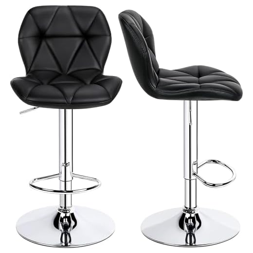 Kit 02 Banqueta Alta Estofada Giratória Regulagem de Altura Duoffice Domus DU75