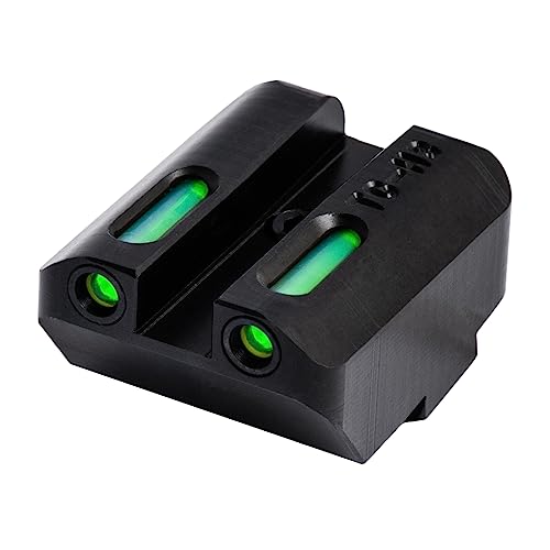 Image of TRUGLO TFX Handgun Sight | Durable Shock-Resistant Compact Brightly Glowing Tritium & Fiber-Optic Xtreme Day /Night Sight for Handguns