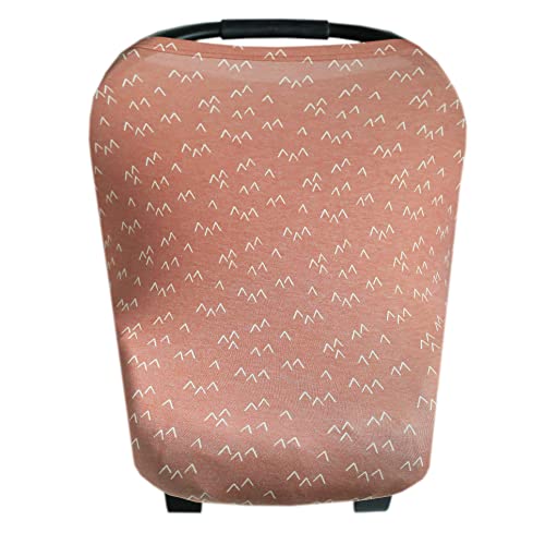 Baby Car Seat Cover Canopy and Nursing Cover Multi-Use Stretchy 5 in 1 Gift Rocky by Copper Pearl