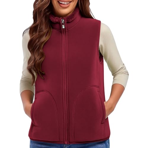 Chaqueta de forro polar sin mangas y chaleco acolchado reversible XL 2