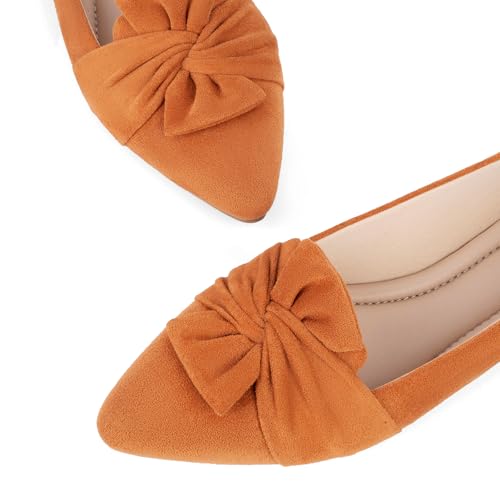 Image of MUSSHOE Comfortable Office Flats for Women: Pointed Toe Work Shoes with Memory Foam - Dressy Business Casual Slip On Flats for Commute & All Day Wear