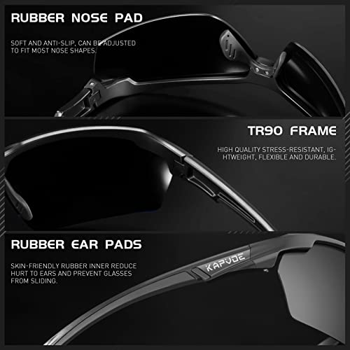 KAPVOE Sports Sunglasses Polarized Cycling Glasses Baseball Running Mountain Bike Triathlon Golf MTB for Men Women - K87 - Image 4