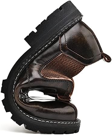 Miniatura 6 de Zapatos Oxfords para hombres de vestir casual botas para hombre zapato Chelsea cuero formal hombre moda marrón negro amarillo blanco tamaño grande