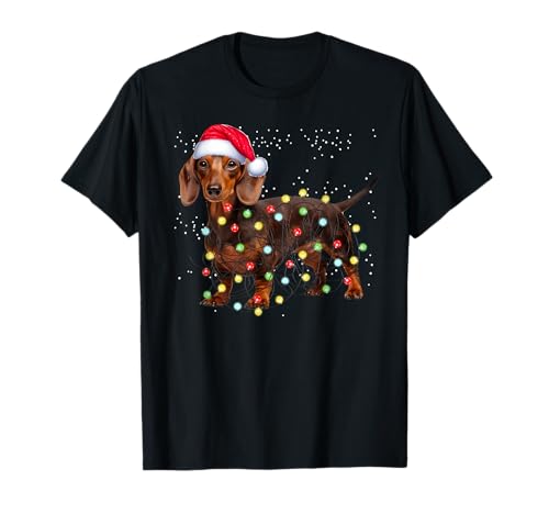 Weihnachtspullover mit Dackel-Motiv T-Shirt