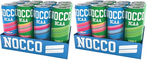 Image of NOCCO Zero Sugar Energy Drink, Summer Variety Pack - 12 Fl Oz (Pack of 24) - 200mg Caffeine, Sugar Free with BCAAs, Carbonated & Low Cal, B Vitamins, Grab & Go Performance Beverage