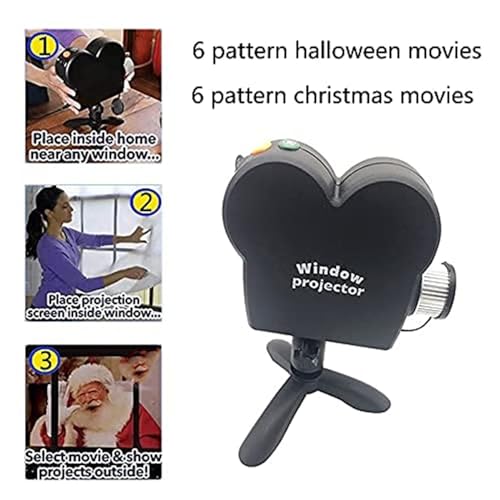 Wyse 001 Halloween Window Projector,Halloween Holographic Projector,Christmas Led Holographic Projection Lamp,12 Movies,Used thumb #3