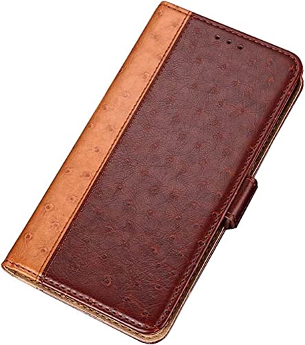 Housse iPhone 14 Pro magnétique à béquille et clapet marron