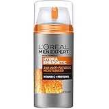 L'Oréal Men Expert Crema Hidratante Anti-Fatiga 24h Hydra Energetic para Hombres, Crema Facial de Uso Diario, Aporta Energía, Formato 100 ml, El embalaje puede variar