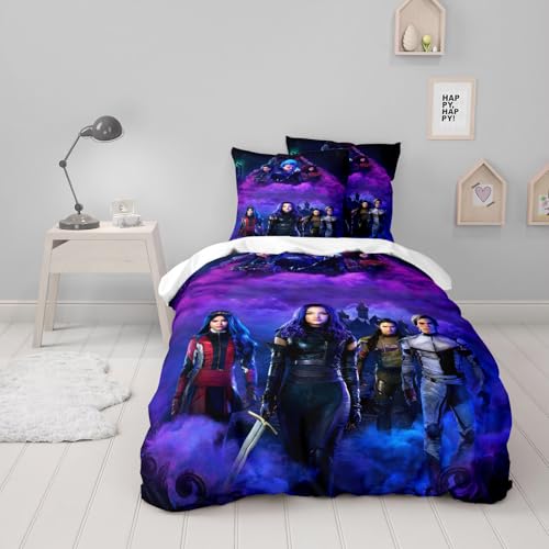 Wintdeer Descendants Bed Linen 135 x 200 cm Microfibre · Bedding Set · Teenagers & Adults – Pillowcase 80 x 80 cm + Duvet Cover 135 x 200 cm - Image 3