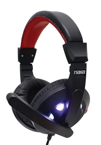 Naxa Ng-5001A 4-In-One Professional Gaming Combo With Full-Size Led Backlit Keyboard, Wired Mouse, Headphones, And Mouse Pad, Red #TOP2