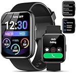 Smart Watch for Men Women - Answer/Make Calls/Quick Reply/AI Voice Assistant, 1.83" for Android iPhone Samsung Compatible IP68 Smartwatch Blood Oxygen Heart Rate Fitness Tracker (Black, 1.83")