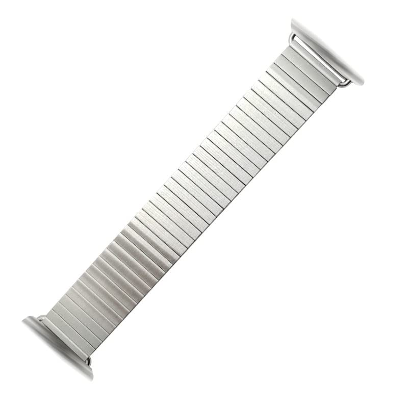 Para Apple Watch Band 44mm 40mm 42mm 38mm 41mm 45mm Acero inoxidable Pulsera de metal magnético milanés (color: negro, tamaño: 42MM)