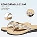 MEGNYA Soft Diabetic Support Flip Flops for Women, Casual Orthotic Sandals for Flat Feet High Arch, Athletic Water Style Sandals for Outdoor Activities Light Brown Size 9