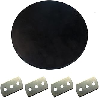 4PCS Blades for Cutter&1PCS Round Black Mat for Cloth Sample Disk Cutter, Fabric Weight Cutter,Textile Fabric GSM Sampling,Cloth Device Weight Instrument Sampler Paper Cutting