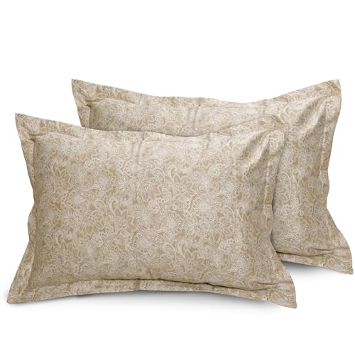 Image of Huesland 210 TC Pure Cotton Premium Bedsheet for Double Bed King Size with 2 Pillow Covers | 108x108 inches | Heritage Paisley