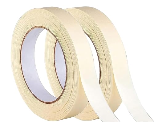 Image of Eco Friendly Masking Tape, 24MM (1 inch) x 20 Mtrs - Easy Tear Tape, Best for Carpenter, Labelling, Painting and leaves no residue after a peel (Pack of 6)