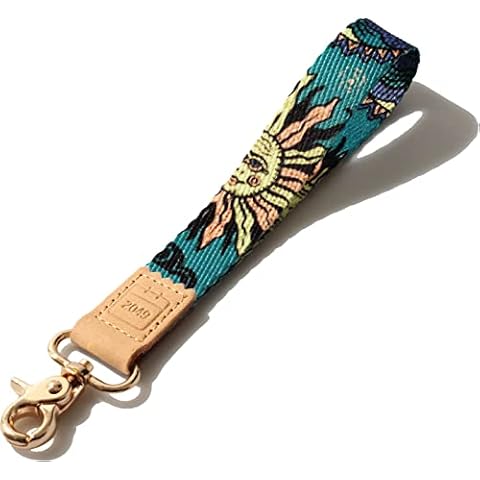 DQL wrist key lanyard, Bohemian key chain wristlet hand lanyard key wrist strap, keychain short key lanyard, car key holder for women(Cute) Cover