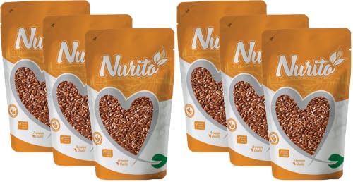 Image of Nurito Alsi (Flax Seeds) 750 Grams (250 Grams X 3) - Super Snack for Office Employees, Busy Moms & Active Kids | Rich in Omega-3, Fiber & Protein | Supports Digestion, Heart Health, Boosts Immunity & Energy