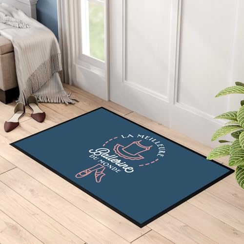 Paillasson bleu de prestige danseuse classique 75x50 cm art