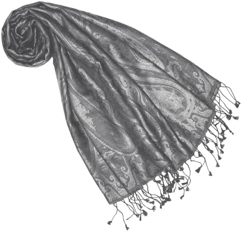 Lorenzo Cana luxe Pashmina sjaal sjaal sjaal jacquard geweven 100% zijde 70 x 190 cm Paisley patroon zijden doek zijden pashmina harmonische kleuren 7807588