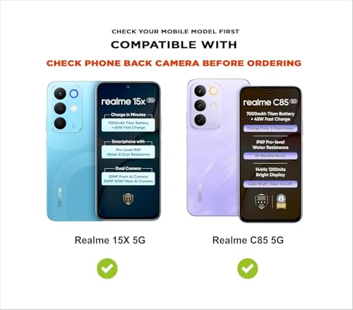 Image of Bintage Macc-Safe Print Rubber Candy TPU Cloth in-Side | Full Protect Matte Finish Soft Back Cover Case Compatible for Realme RMX5250 / Realme 15x - Blue