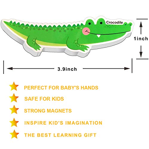 HLXY Refrigerator Magnets for Kids 64 PCS Animals Magnets Toys -Dinosaurs Insect Ocean Sea Animal Magnets - Foam Animal -Fridge Magnets for Toddlers Educational Toy for Preschool Learning