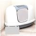 SUPVOX Cute Cat Shaped Litter Scoop Holder Stylish Grey Litter Box Organizer for Pet Owners Durable Mini Trash Bin with Modern Design for Efficient Cat Care and Home Decor