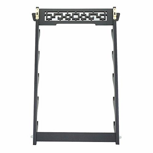 Eforlife 5-Tier Sword Holder Wall Mount Samurai Sword Stand Display Katana Wakizashi Tanto Wall Hanger Sword Rack Five Layer #TOP4