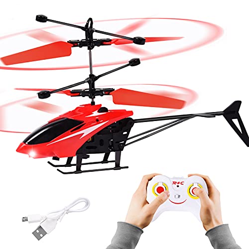 FORMIZON Helicóptero RC, Mini Helicóptero de Control Remoto con Luces LED, Despegue/Aterrizaje con...