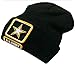 US Army Black Winter Knit Hat Star United States Skully Beanie