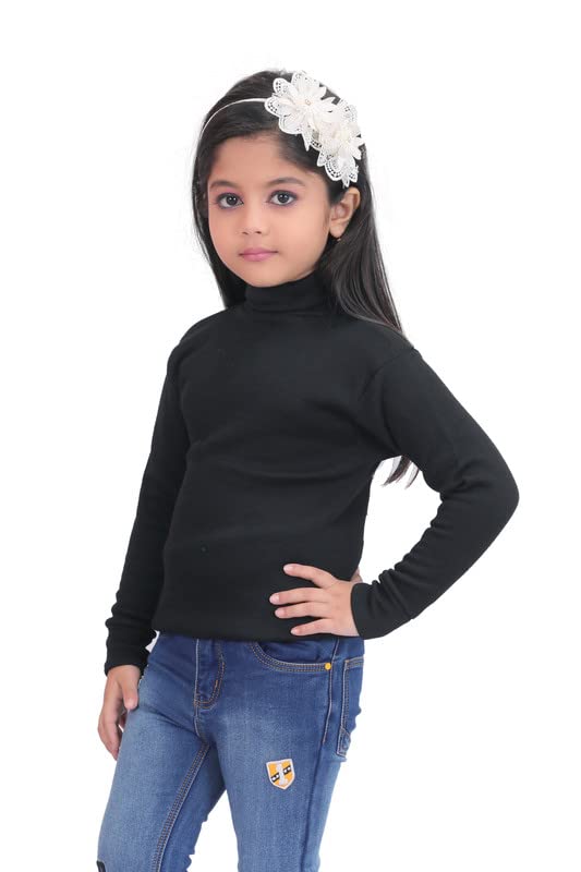 Image of Baby Boys and Girls Wollen Warm High Neck Full Sleeves T-Shirt|Inner Sweaters for Winter (Maroon-22)