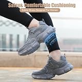 Steel Toe Shoes for Women Men Wide Non Slip Composite Work Sneakers Indestructible Comfortable Safety Tennis Shoes Lightweight Breathable Construction Sneakers Puncture Proof Ergonomic Design